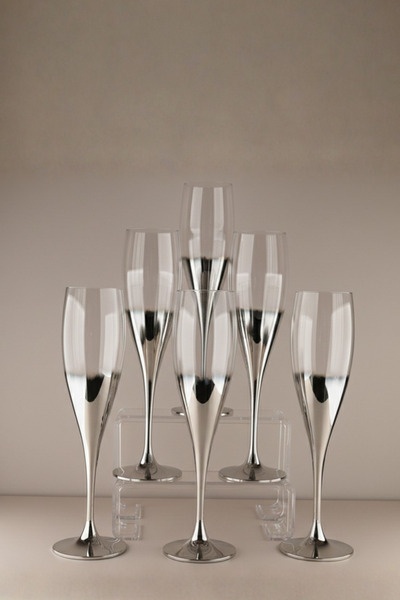 rova tr Lina Series 6-Piece Glass Titanium Coated Vip Crystal Goblet - Luxury...