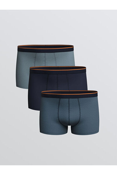LC Waikiki Rmz Gi̇yi̇m Farkiyla Standardfit Cotton Flexible Men's Boxer 3-Pack