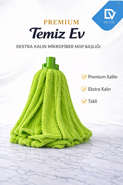 Delvos Mikrofiber Paspas Mop Yedek Havlu Yedek Mop Süper Mop Emici Mikrofiber Havlu Emici Temizlik Mop