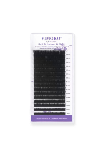 NAGARAKU Extensii gene Vimoko by MIX black mat curbura L, Grosime 0.12 mm
