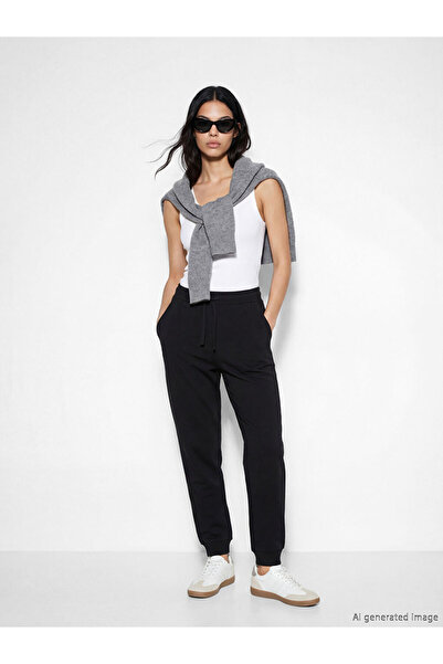 LC Waikiki Rmz Gi̇yi̇m Farkiyla Women's Thick Jogger Sweatpants with Waist Dr...