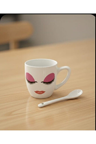 P&ORA PREMIUM KITCHEN PRODUCTS Patterned glass cup + spoon