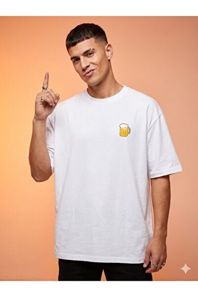 YRN COLLECTION Tricou oversize unisex din bumbac pieptănat premium, imprimat ...