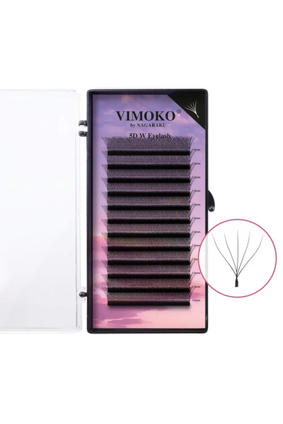 NAGARAKU Premade Vimoko 5D W C-Curve Fans, Length 9 mm