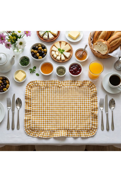 Solterra Design Fırfırlı Pötikare 2'li Amerikan Servis Takımı