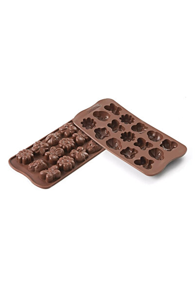 silikomart Silicone mold for Choco Springlife Chocolate, Spring Motifs 15 cav...