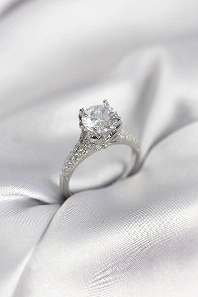 CT STONES Mey Import ®   Silver Color Single Stone Model Zircon Stone Women's...