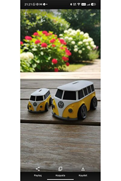 Ades Store Dekoratif Minibüs Tasarımlı Kumbara – Büyük – Masa Üstü Para Birik...