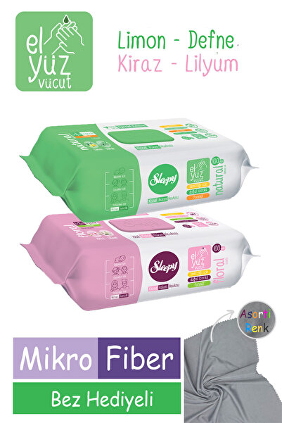 Sleepy Personal Care Towel Cherry Lemon Vegan Alcohol-Free Baby, Child, Adult...