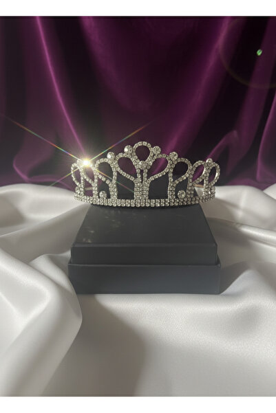 Estilo Lingerie Diva Model Silver Color Bridal Crown, Promise Engagement Crow...