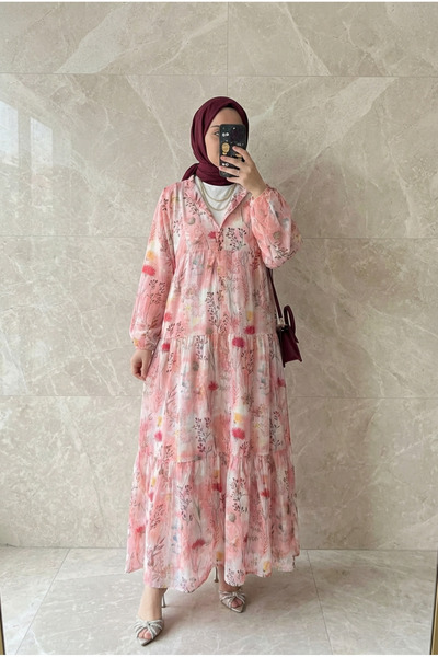 Kirazca Butik Women's Layered Skirted Long Summer Dress