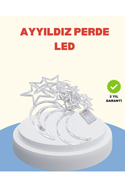 Epilons Star Moon Design Socketed Curtain Led Light Indoor Decoration