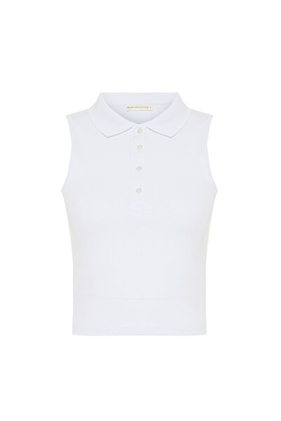 Mudo Polo Collar Sleeveless T-Shirt