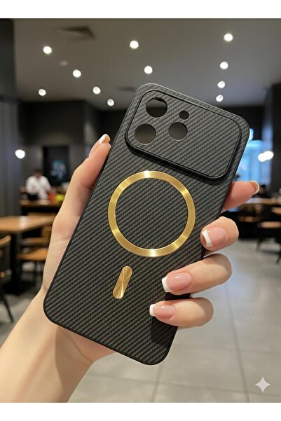 TECNOTREND Tecno Spark 40 Uyumlu Telefon Kılıfı Karbon Fiber Dokulu Elektro K...