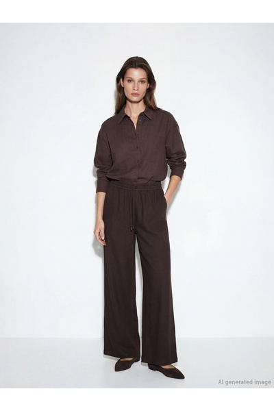 LC Waikiki منتجات فريزن ستور التي لا مثيل لها: بنطلون نسائي واسع الساق مع حزا...