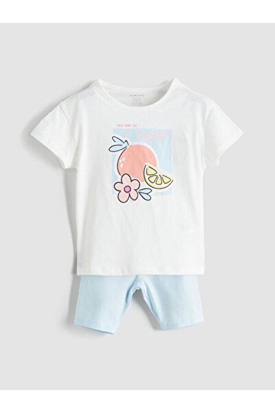 LC Waikiki Printed Baby Girl T-Shirt and Leggings 2 Pack