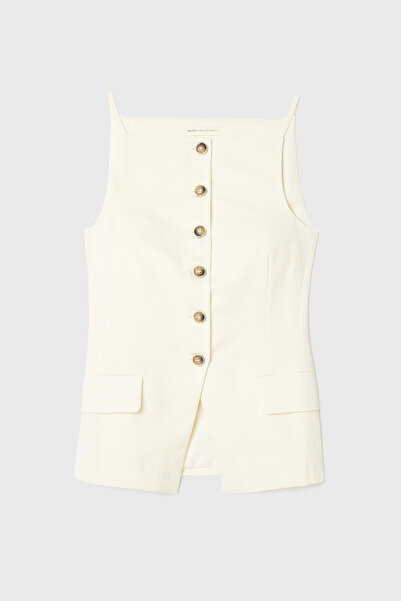 Mudo Buttoned Sleeveless Blouse