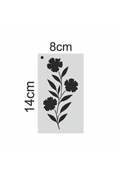 STENCİLTASARIM Stencil Tasarım F229, 20 li Çiçek Stencil SET71 Duvar, Ahşap. Pasta v.b Dekoratif Boyama Şablonu