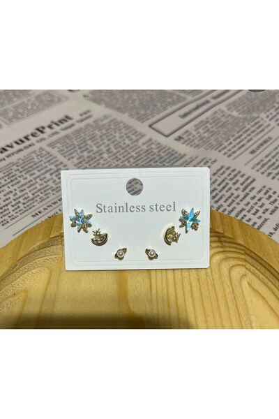 B&G CONCEPT07 ÇOKLU PARLAK KÜPE SETİ 1