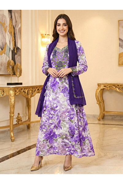 BHNS Ready-made embroidered dresses 2026 with embroidered headscarf, women's ...