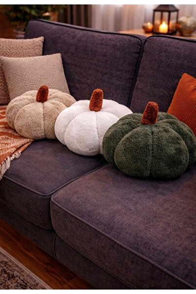 oiphome Λούτρινο διακοσμητικό κολοκύθας 3 ΤΕΜΑΧΙΑ 3 ΧΡΩΜΑΤΑ 30ΕΚ