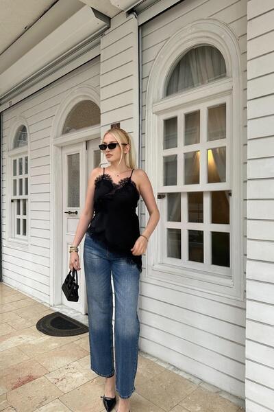 lizge giyim Basic Wide Leg Pants