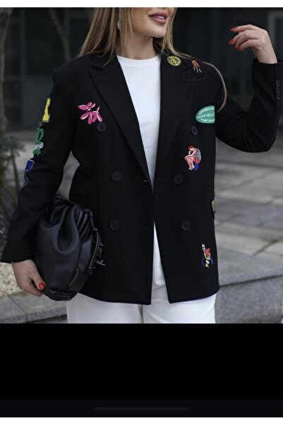 Burcia Character Pattern Blazer Jacket