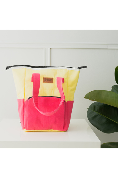 tinibud 100% Cotton Muslin Mother Baby Bag 35X27 cm Multi-Compartment Organiz...
