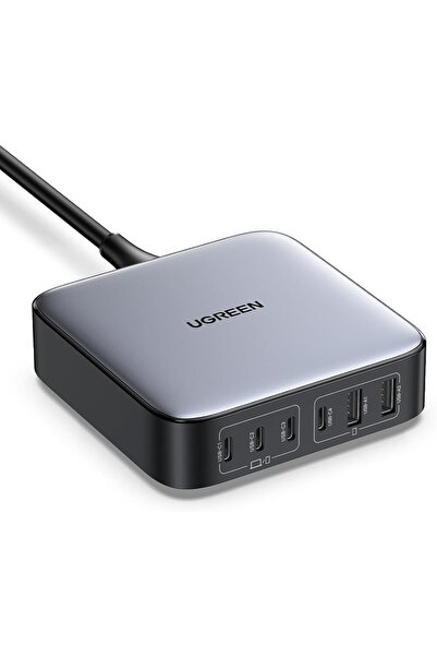 Ugreen 200W USB C Şarj Cihazı 100W + 100W 6 Bağlantı PD Şarj Cihazı GaN II