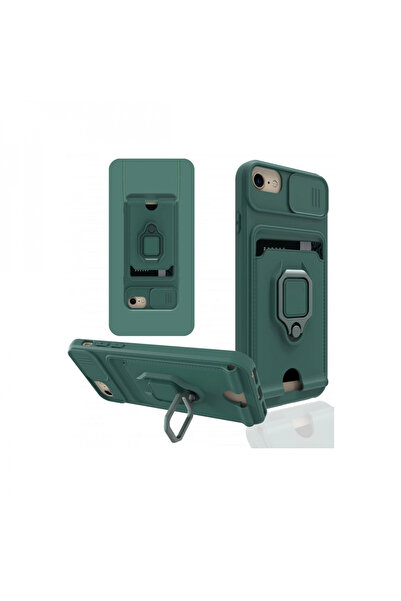 HarmonyAura جراب آيفون 6 زوما من السيليكون مع حلقة بطاقة العمل - أخضر