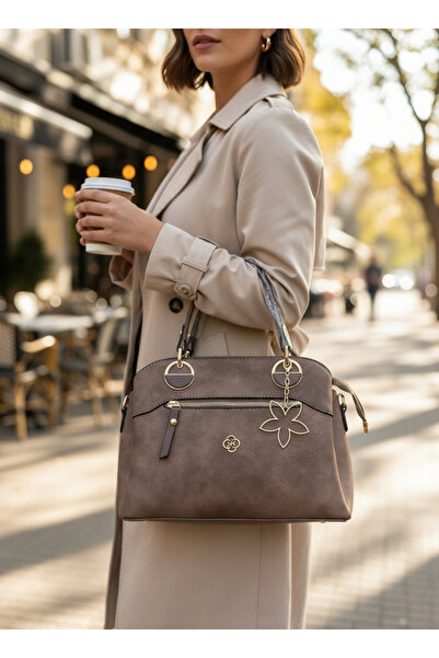 pololiza 100% Raven Genuine Leather Look 3-Compartment Luxury Women's Bag - C...