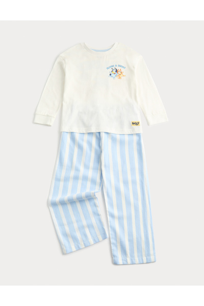 Marks & Spencer Bluey Pamuklu Pijama Takımı (1-8 Yaş)