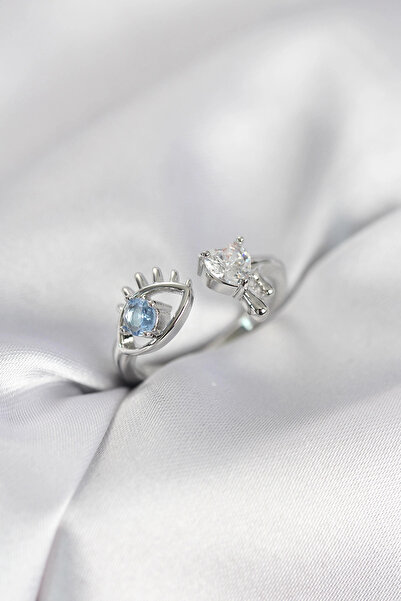 Nacario Mey Import ®   Tear Drop Model Silver Color Zircon Stone Women's Ring