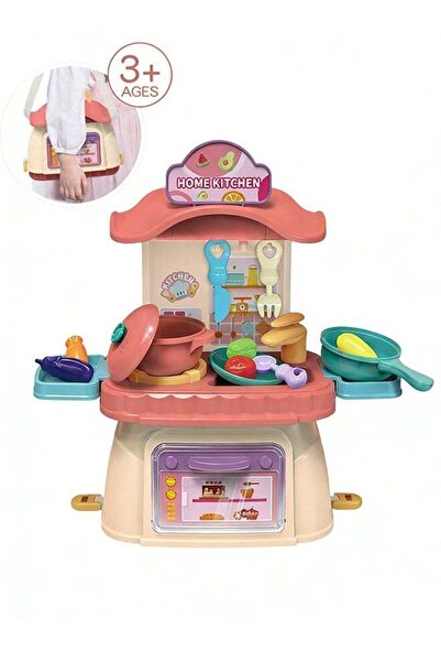 Generic 22PCS Kids Kitchen Playset 3-In-1 Pretend Kitchen Toy Mobile Handbag ...