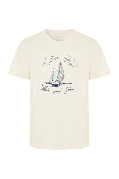 Mudo Marin Printed Crew Neck T-Shirt