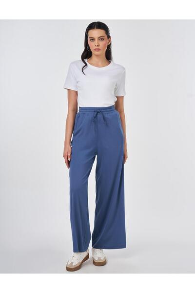 KYR Relaxed Fit Rayon Trousers Indigo