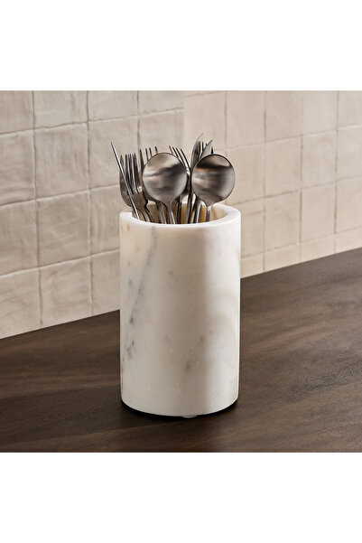 Generic Blake Madlin Marble Utensil Holder - 12.5x12.5x20 cm