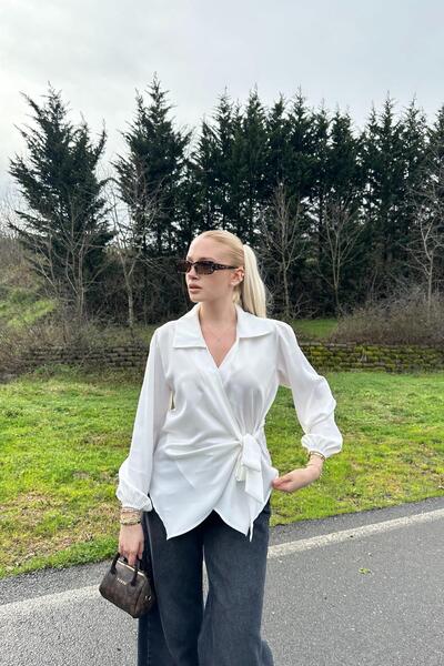 lizge giyim Double-Breasted Blazer with Collar