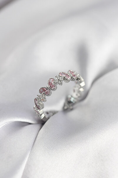 Lisinya Pink Zircon Stone Butterfly Model Women's Ring - Tygoo