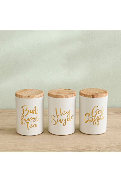 Home Box مجموعة برطمانات الشاي والقهوة والسكر