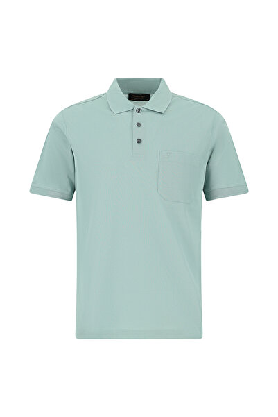 Abdullah Kiğılı Regular Fit Cotton Embroidered Mercerized Polo Collar T-Shirt