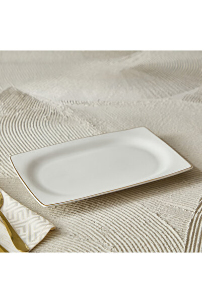 Generic Peace New Bone China Line Square Platter - 29 cm