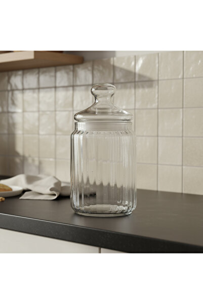 Generic Luminarc Striped Pot Club Glass Jar - 1000 ml