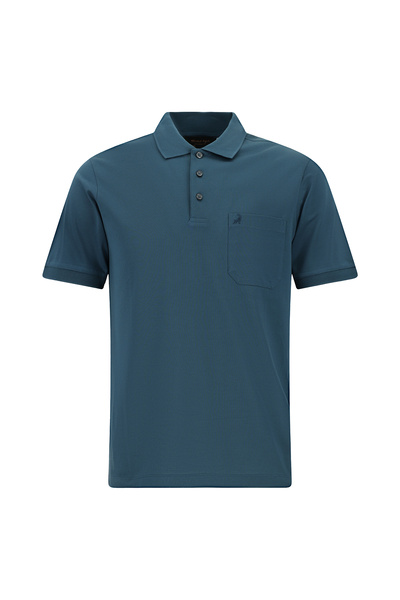 Abdullah Kiğılı Regular Fit Cotton Embroidered Mercerized Polo Collar T-Shirt