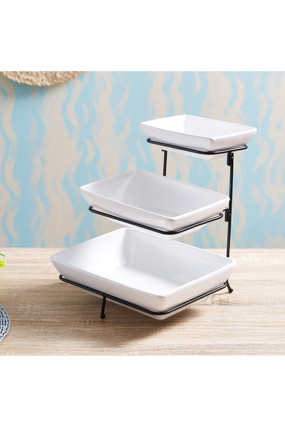 Generic Nova 3-Tier Rectangular Serving Set
