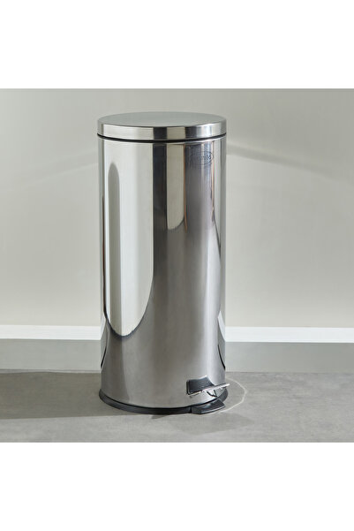 Generic Tamara Mirror Finish Steel Pedal Dustbin - 30 L
