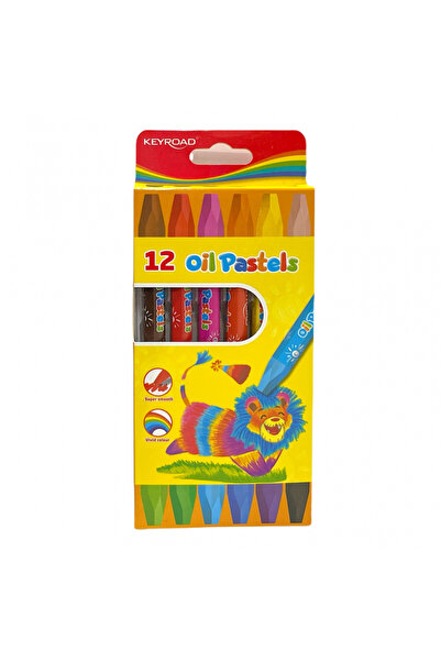 KEYROAD Creioane colorate KR971353, hexagonale, 12 culori, solubile in apa, b...