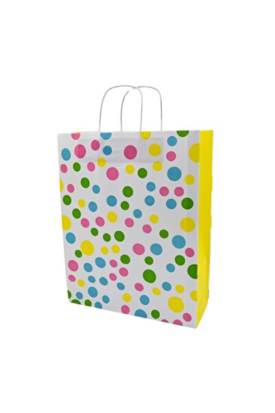 Colorarte Gift bag 29897, A3, 32x41x12cm, 100g/sqm, white with Polka Dot, twi...