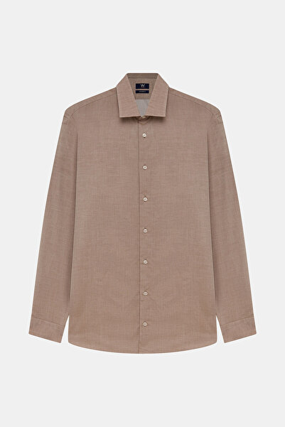 W Collection Brown Long Sleeve Custom Shirt