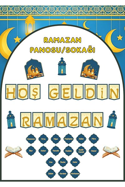 VeroCrafts Ramazan Panosu / Ramazan Sokağı Seti – Hoş Geldin Ramazan – Lamina...